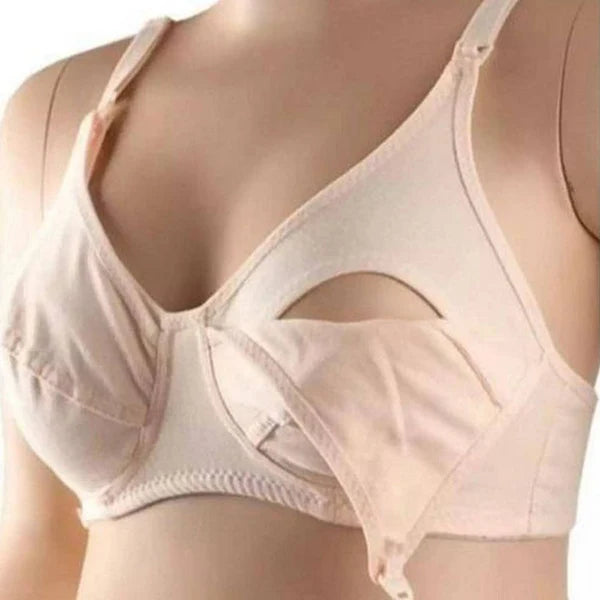 Maternity Bra 100% Cotton/ Stage Wireless Nursing Bra Front Opening Buckle Full Cup Breast Feeding Bra